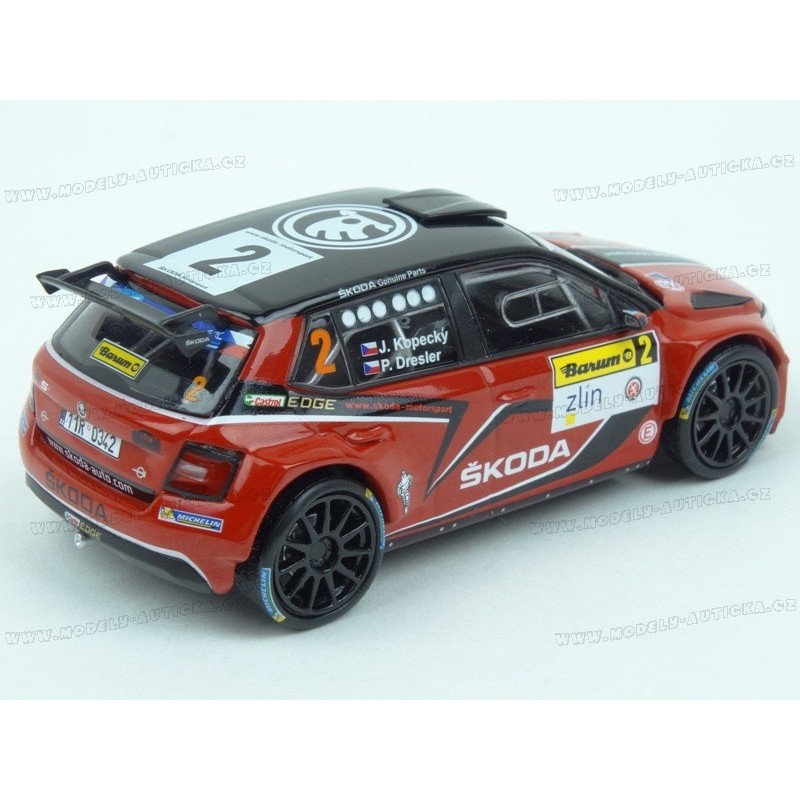 Miniature ABREX 1/43 - Skoda Fabia Kopecky Rallye Bohemia 2016