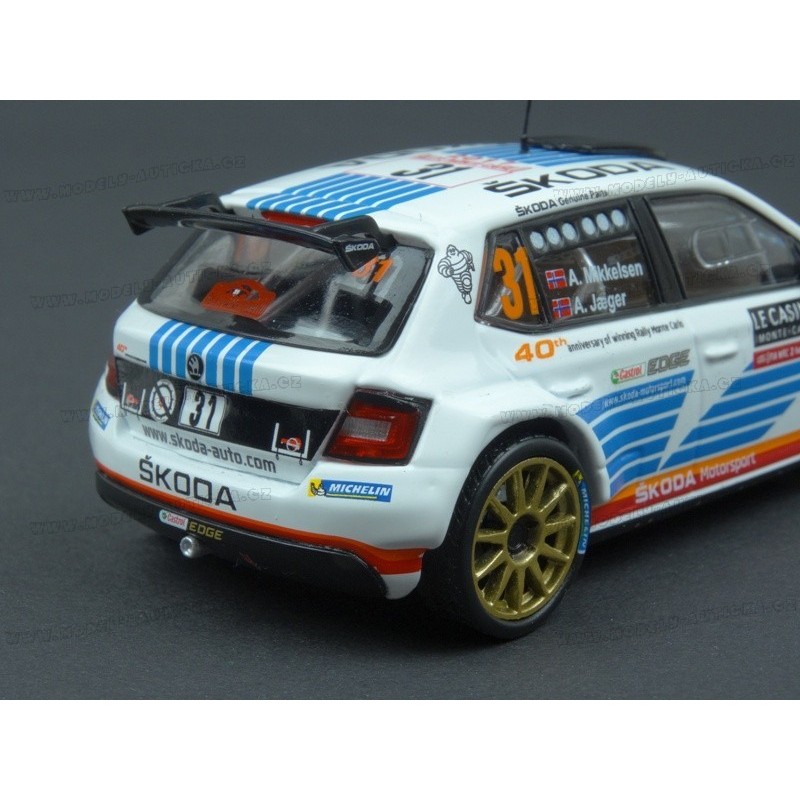 Miniature IXO 1/43 Skoda Fabia Rally2 Evo #22 Bulacia, Rallye Monte Carlo 2021