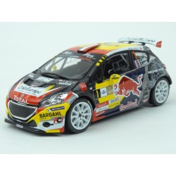 Peugeot 208 T16 R5 Nr.1 Rally du Chablais 2017, IXO Models 1/43 scale