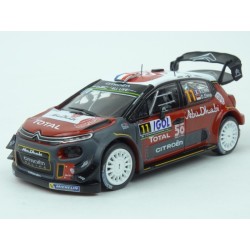 Citroen C3 WRC Nr.11 Rally Tour de Corse 2018 model 1:43 IXO Models RAM672