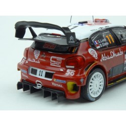 Citroen C3 WRC Nr.11 Rally Tour de Corse 2018 model 1:43 IXO Models RAM672