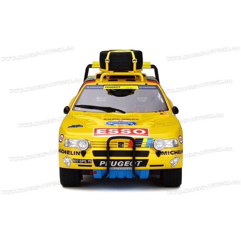 Miniature Spark 1/43 – Peugeot 405 T16 Grand Raid N°203 – Vainqueur Paris-Dakar 1990 – Zamac