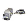 Rallye Set - Renault Master with Trailer and Renault Clio Maxi Nr.17 Rallye Tour de Corse 1995 model 1:18 OttO mobile OT289