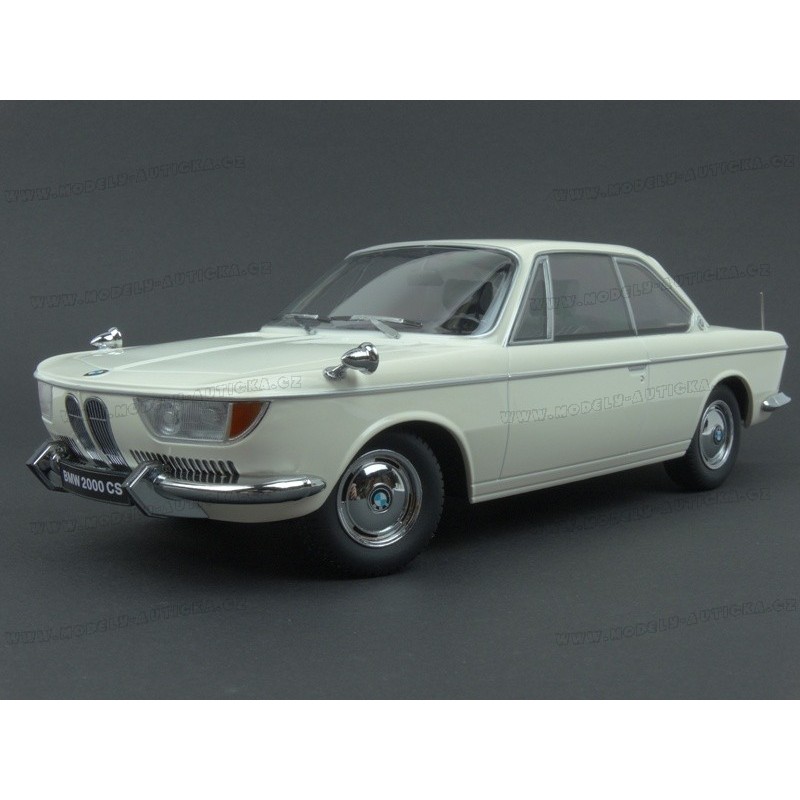 BMW 2000 CS Coupé 1965 – KKSCALE 1/18 – Crème, 1000 Pièces, Métal