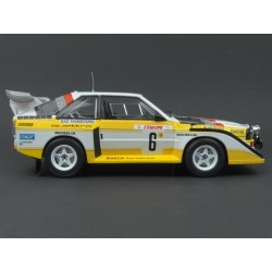 Audi Sport Quattro S1 Nr.6 (3rd Place) Rally Monte Carlo 1986, IXO Models 1/18 scale
