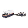 Rallye Set - Volkswagen LT40 with Trailer and Porsche 911 SC RS Nr.4 Winner Rallye 1000 Pistes 1984, OttO mobile 1/18 scale