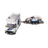 Rallye Set - Peugeot J5 with Trailer and Peugeot 205 T16 Nr.1 Winner Rally Monte Carlo 1985 model 1:18 OttO mobile OT328