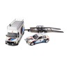 Rallye Set - Peugeot J5 with Trailer and Peugeot 205 T16 Nr.1 Winner Rally Monte Carlo 1985 model 1:18 OttO mobile OT328