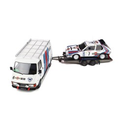 Rallye Set - Fiat 242 with Trailer and Lancia Delta S4 Gr.B Nr.7 Winner Rally Monte Carlo 1986, OttO mobile 1/18 scale