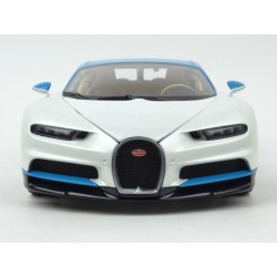 Bugatti Chiron 2016 (White/Blue), WELLY GT Autos 1/18 scale