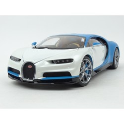 Bugatti Chiron 2016 (White/Blue), WELLY GT Autos 1/18 scale