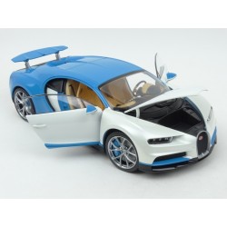 Bugatti Chiron 2016 (White/Blue), WELLY GT Autos 1/18 scale