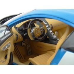 Bugatti Chiron 2016 (White/Blue), WELLY GT Autos 1/18 scale