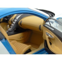 Bugatti Chiron 2016 (White/Blue), WELLY GT Autos 1/18 scale