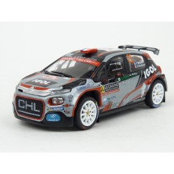Citroen C3 R5 Nr.22 Rallye Monte Carlo 2019, IXO Models 1/43 scale