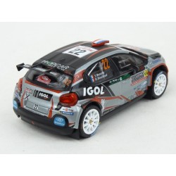 Citroen C3 R5 Nr.22 Rallye Monte Carlo 2019, IXO Models 1/43 scale