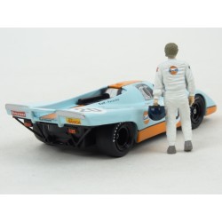 Porsche 917K Gulf Nr.20 Le Mans 1971 with Figure Steve McQueen model 1:43 GreenLight GL86435