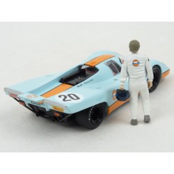 Porsche 917K Gulf Nr.20 Le Mans 1971 with Figure Steve McQueen model 1:43 GreenLight GL86435