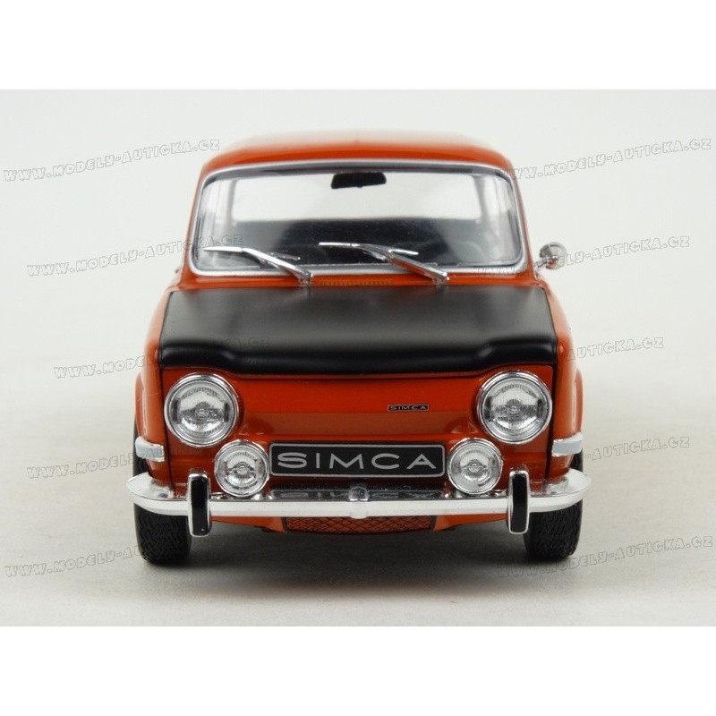 Miniature SIMCA 1000 Rallye 2 1970 Jaune et noir WHITEBOX WBXWB124153