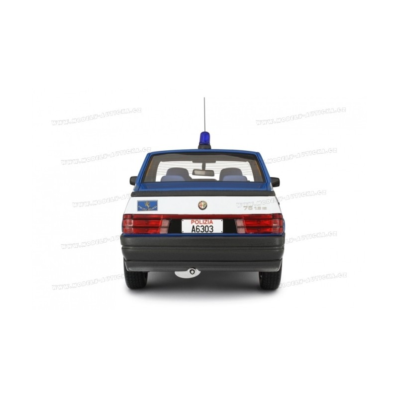 Miniature Alfa Romeo 75 1.8 I.E. 1988 – Polizia Italienne DEAGOSTINI 1/43, Neuve
