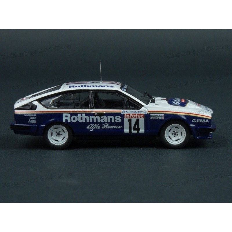 Die cast 1/43 Modellino Auto Alfa Romeo GTV6 Rally Tour de Corse 1986 B