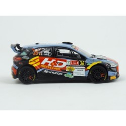Hyundai i20 R5 Nr.36 Rally Ypres 2021 model 1:43 IXO Models RAM812LQ
