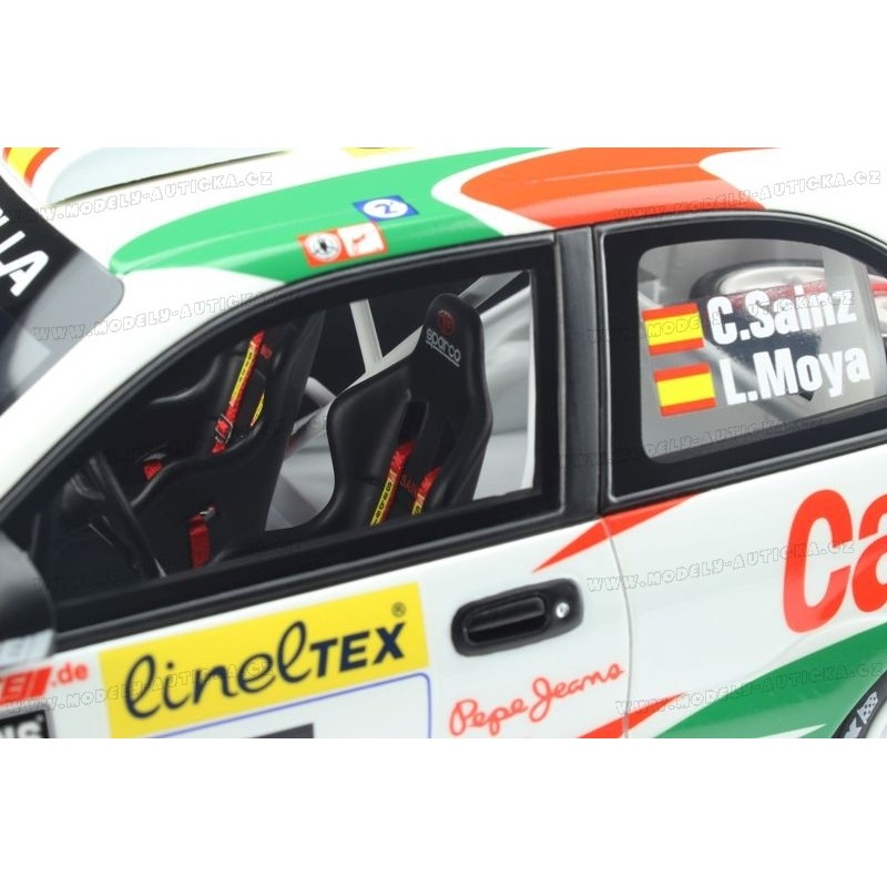 Miniature Toyota Corolla WRC, Sainz, Vainqueur Monte Carlo 1998, IXO 1/43, Neuve