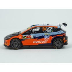 Hyundai i20 N Rally2 Nr.24 Rallye Ypres (Belgium) 2021 model 1:43 IXO Models RAM813LQ