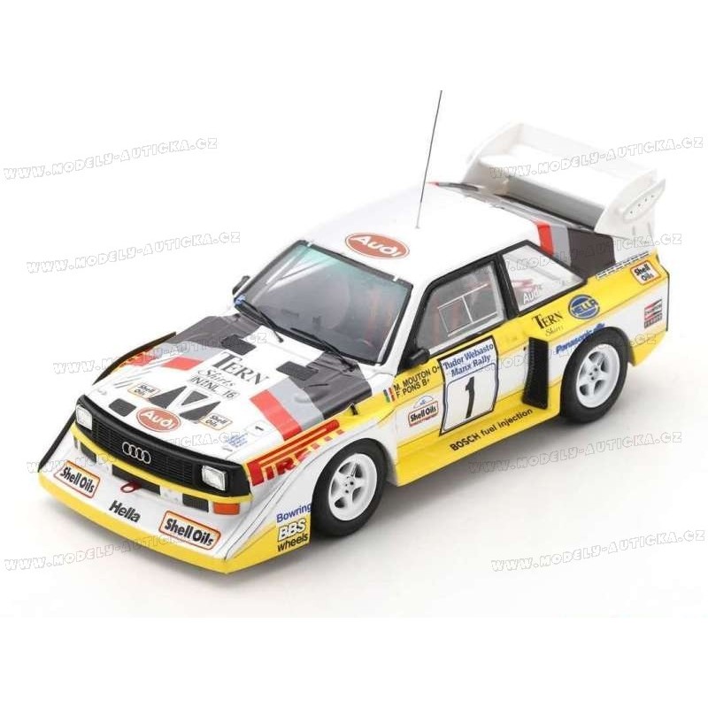 Audi Sport Quattro S1 E2 Nr.1 Manx International Rally 1985, Spark 1/43 scale