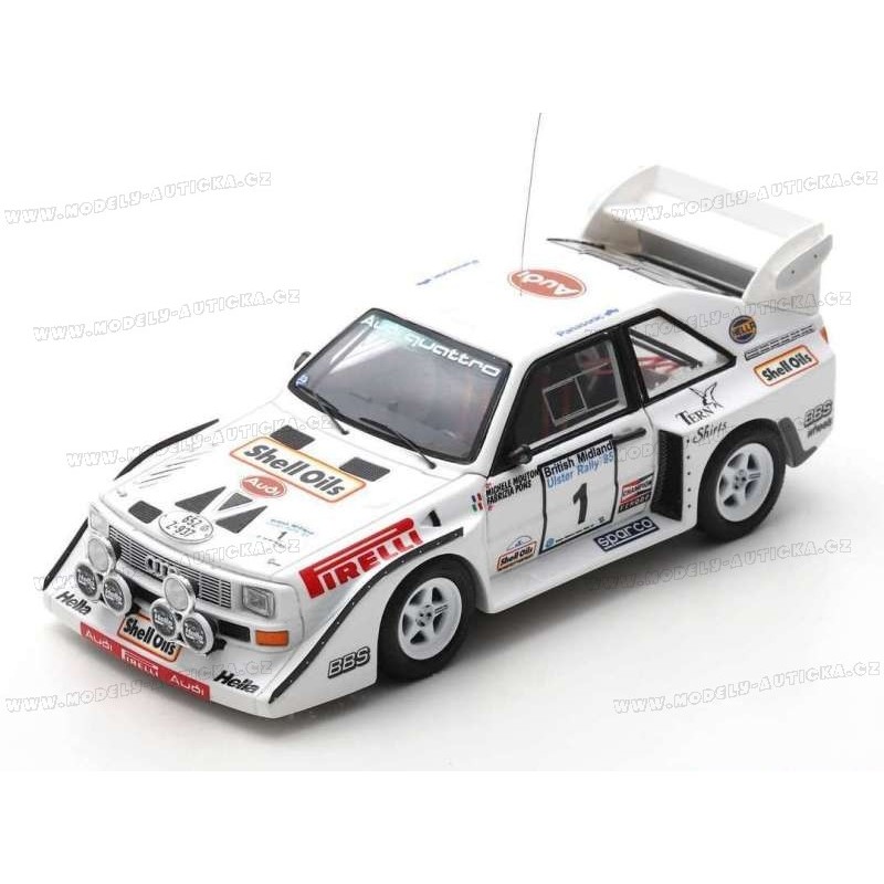 Audi Sport Quattro S1 Nr.1 British Ulster Rally 1985 model 1:43 Spark S7898