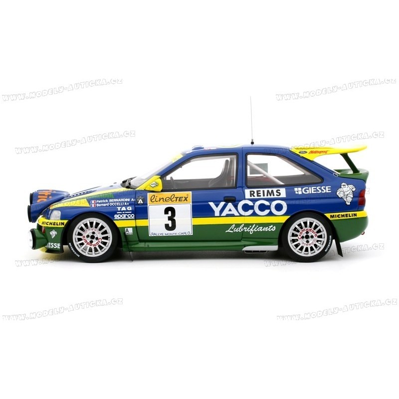 Modèle réduit Ford Escort Rs Cosworth Blue P. Bernardini Rallye Monte