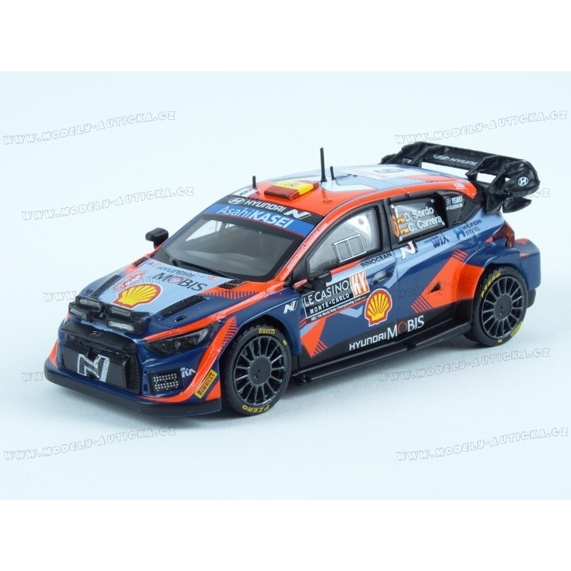 Hyundai i20 N Rally1 Nr.6 Rallye Monte Carlo 2023 (7th Place) (with night lights) model 1:43 IXO Models RAM883.22