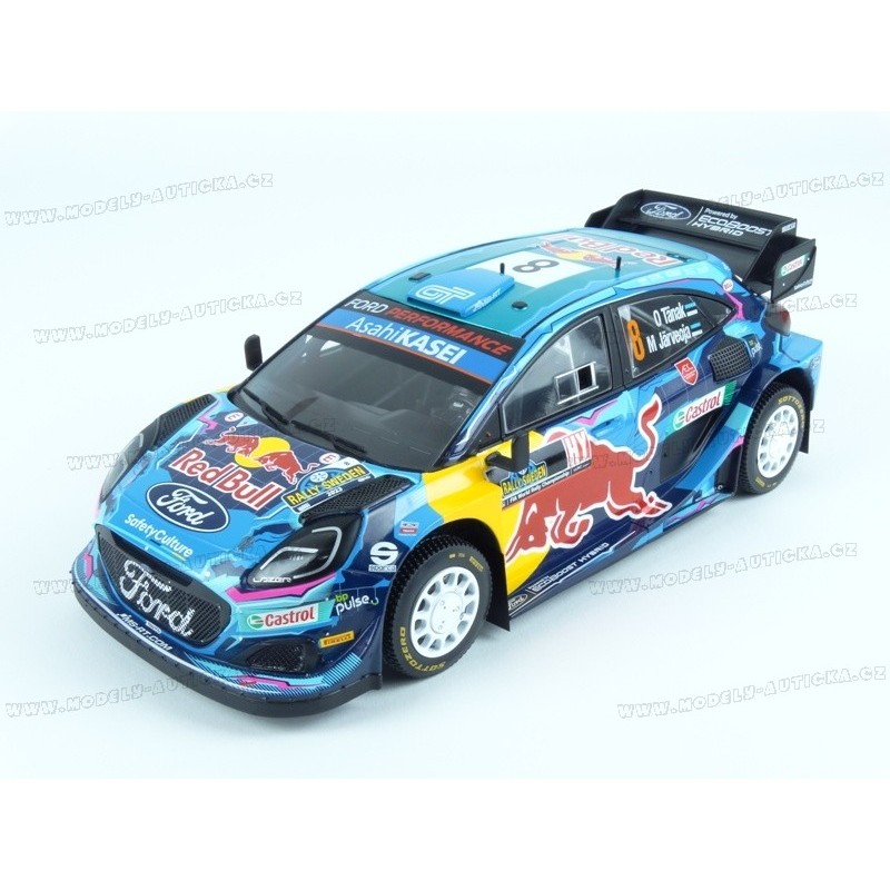 Ford Puma Rally1 Nr.8 Winner Rallye Sweden 2023, IXO Models 1/18 scale