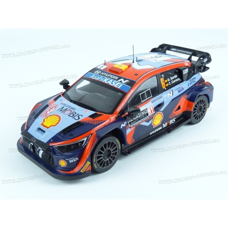 Hyundai i20 N Rally1 Nr.6 Rallye Monte Carlo 2023 (7th Place), IXO Models 1/18 scale