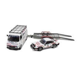 Rallye Set - Citroen C35 with Trailer and Porsche 911 SC Gr.4 Nr.5 Rallye Portugal 1981 model 1:18 OttO mobile OT374