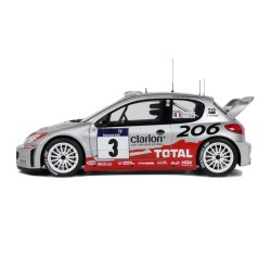 Peugeot 206 WRC Nr.3 Winner Tour de Corse 2002, OttO mobile 1/18 scale