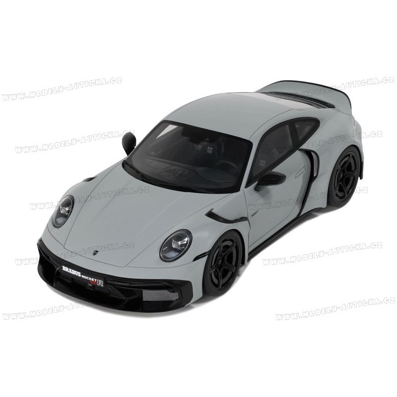Porsche (911 Type 992 Turbo S) Brabus 900 Rocket-R 2023 (Grey), GT Spirit 1/18 scale